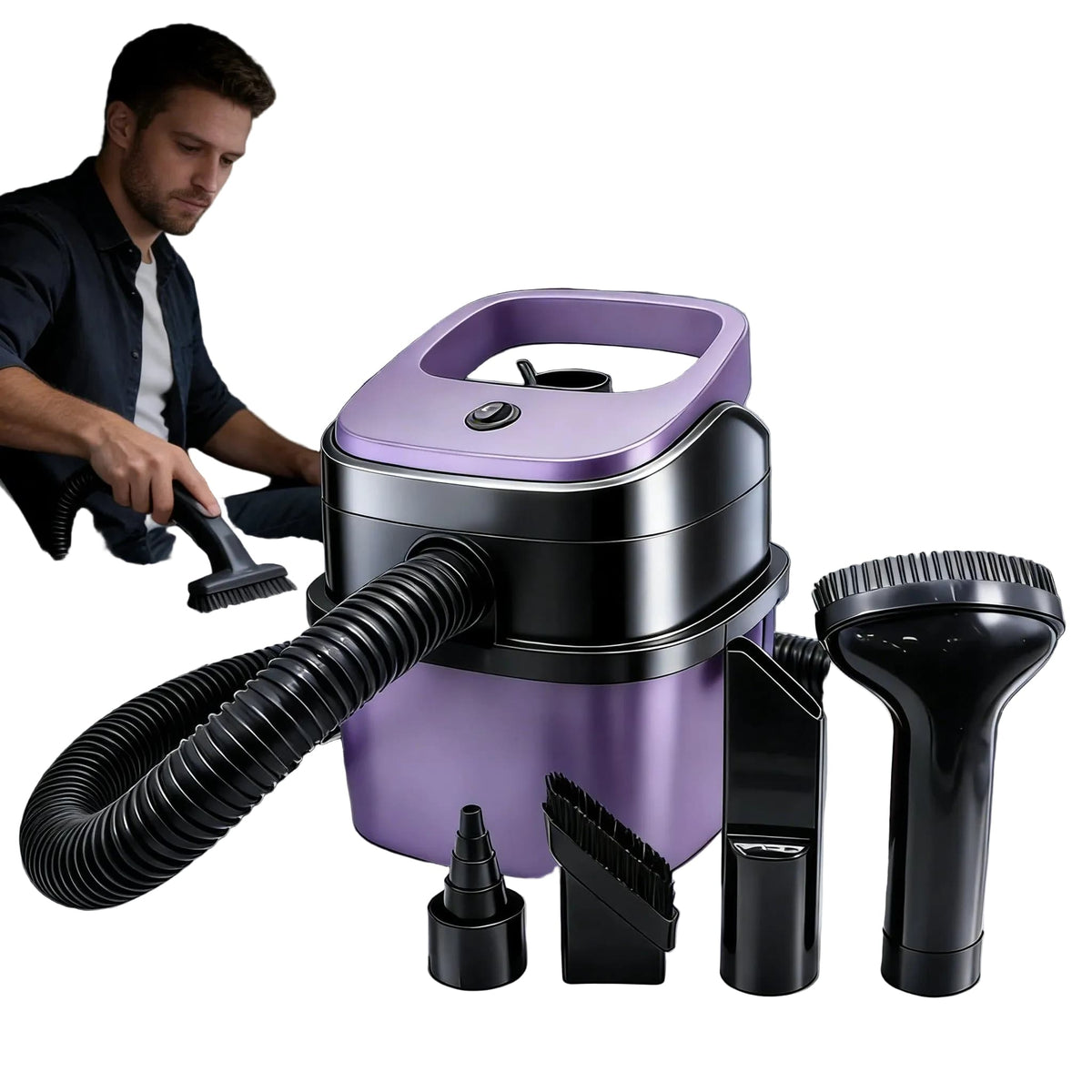 12V Wet & Dry Bucket Car Vacuum Cleaner with Powerful Suction
