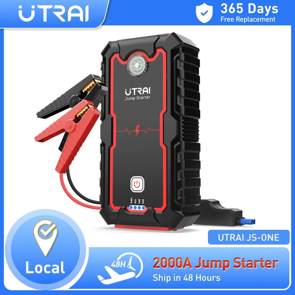 2000A Portable Car Jump Starter Power Bank 12V Battery Booster