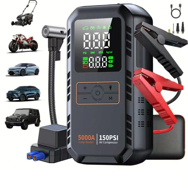 5000A Car Jump Starter with 150 PSI Air Compressor