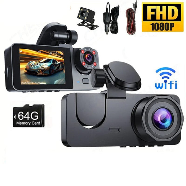 1080P WiFi Dash Cam with Front & Rear Camera