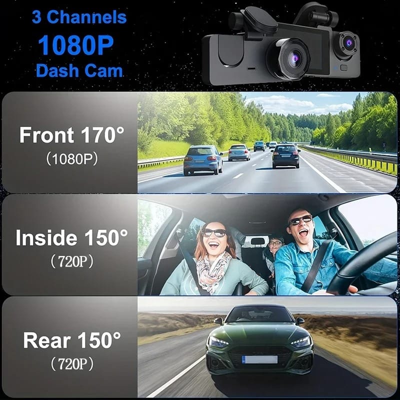 1080P WiFi Dash Cam with Front & Rear Camera