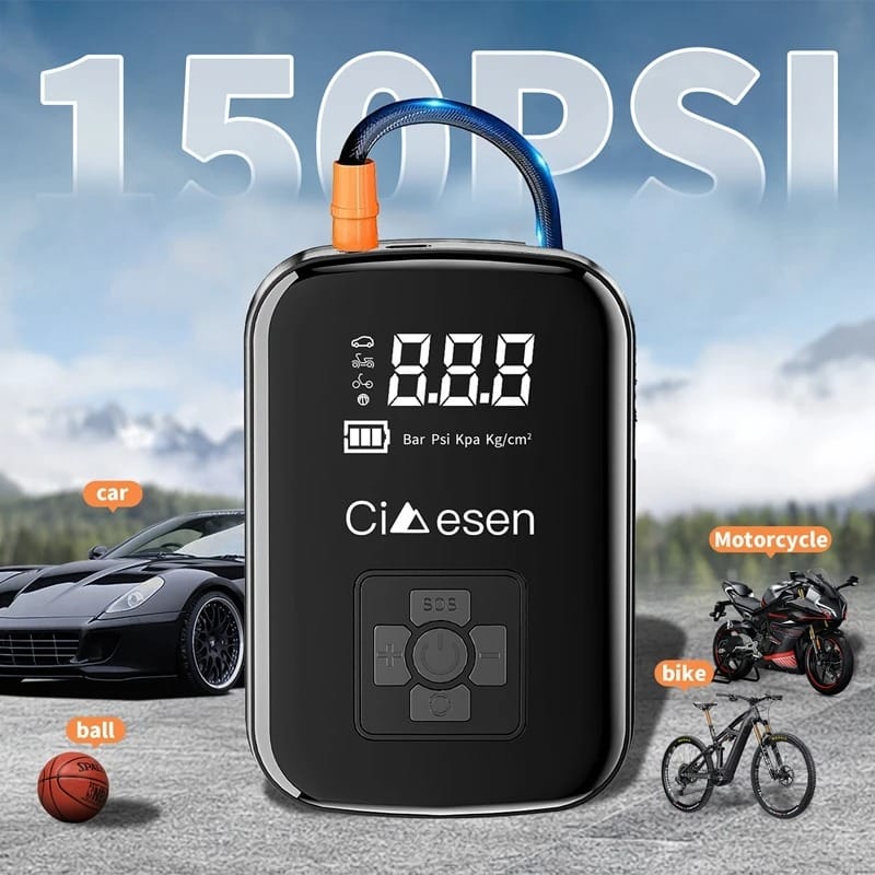 Portable 150 PSI Wireless Tire Inflator Air Compressor