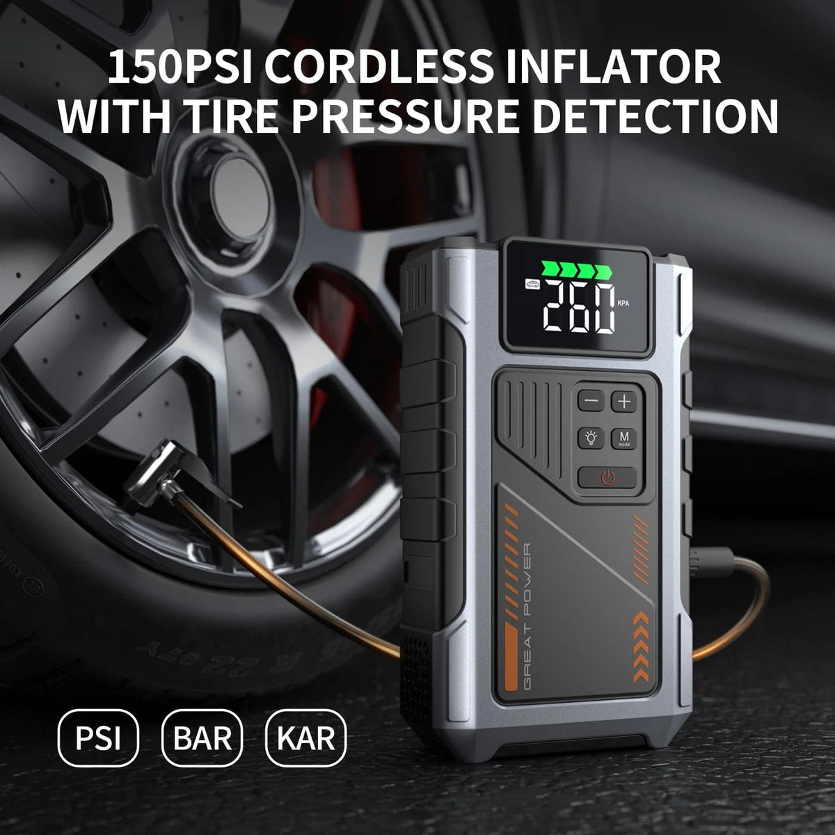 3000A Portable Jump Starter with 150 PSI Air Compressor