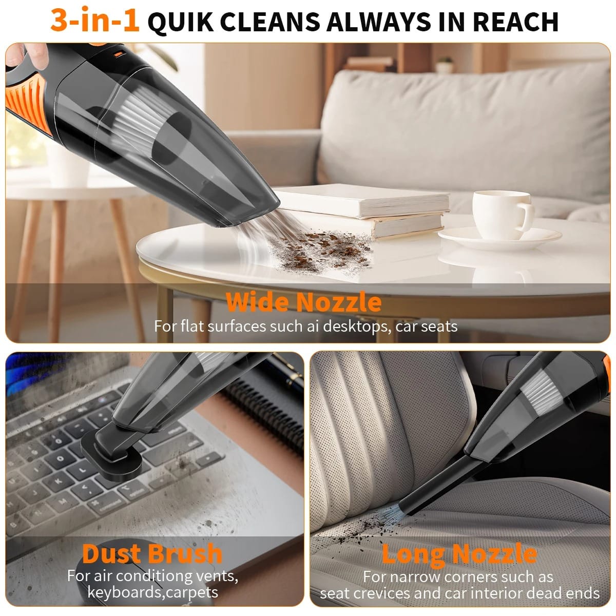 Cordless Rechargeable Handheld Mini Vacuum Cleaner