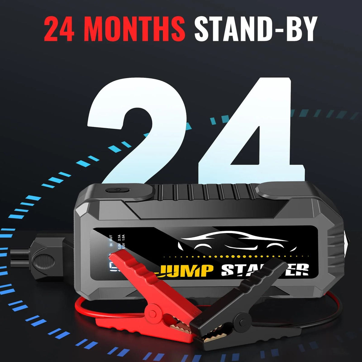 5000A Portable Jump Starter Battery Pack with Power Bank
