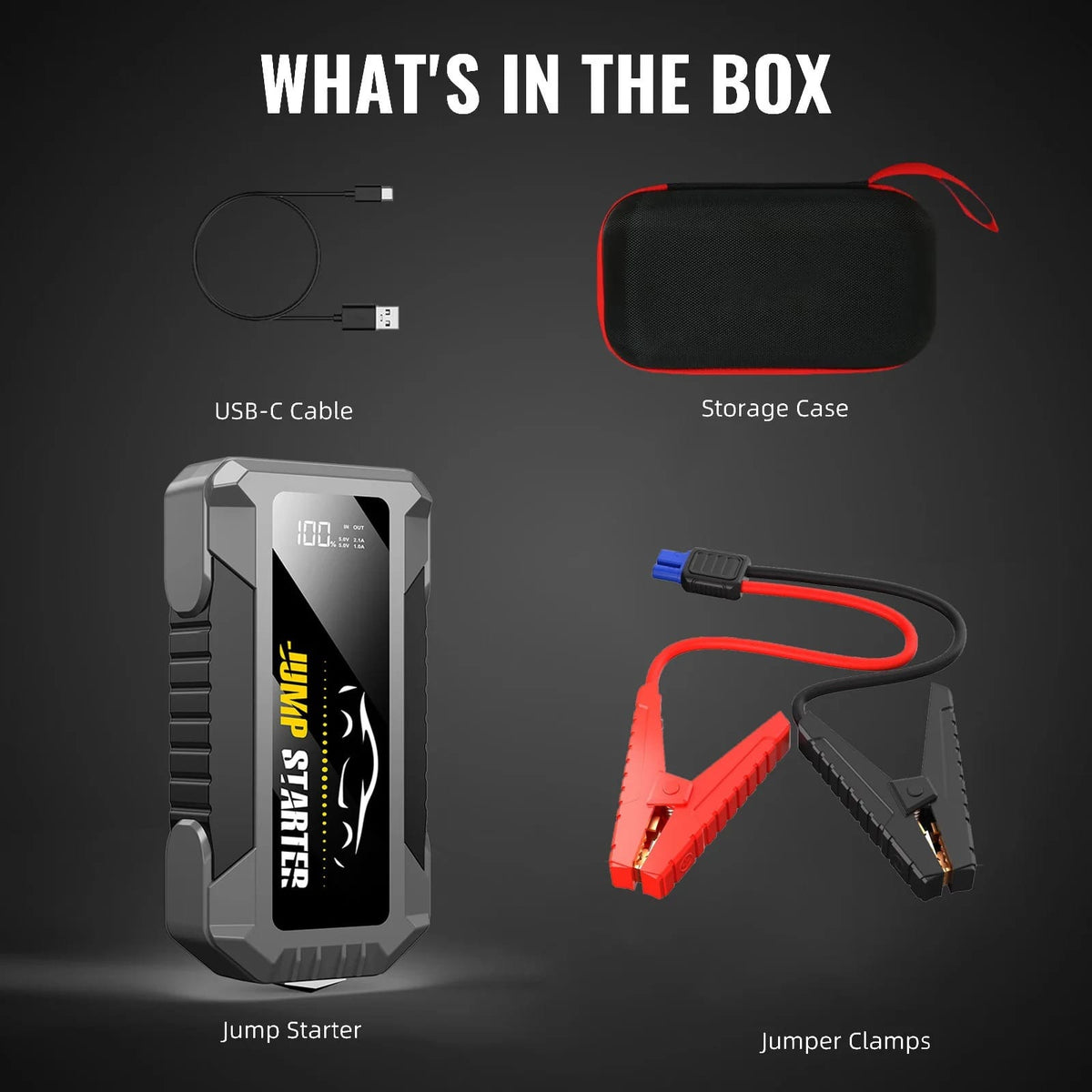 5000A Portable Jump Starter Battery Pack with Power Bank