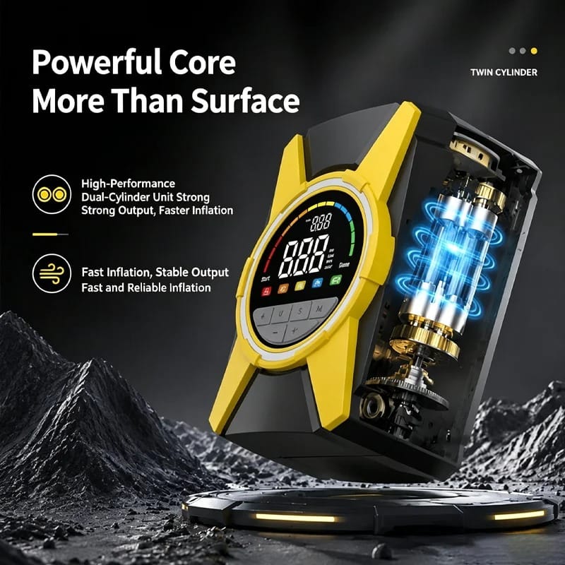 Portable 150 PSI Cordless Tire Inflator with LED Light