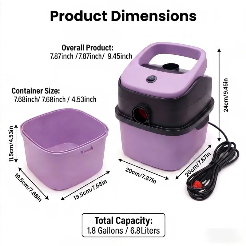 12V Wet & Dry Bucket Car Vacuum Cleaner with Powerful Suction