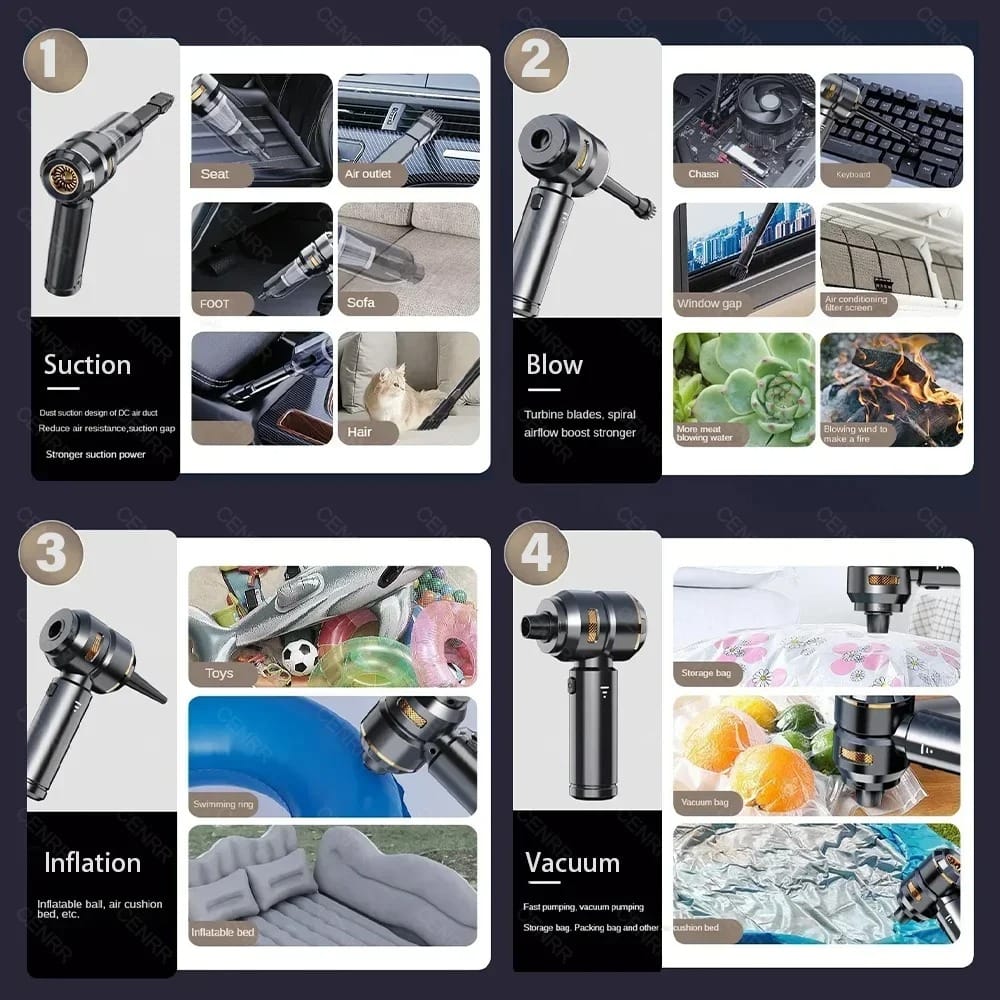 Cordless Handheld Car Vacuum Cleaner with Powerful Suction