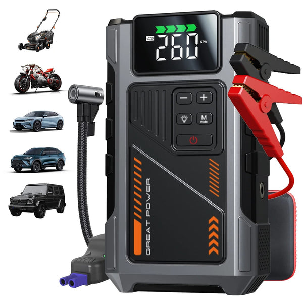 3000A Portable Jump Starter with 150 PSI Air Compressor